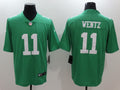 Men's Philadelphia Eagles Carson Wentz #11 Green Game Player Jersey1