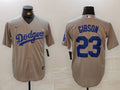 Men's Los Angeles Dodgers Kirk Gibson #23 Gray Replica Player Jersey