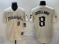 Men's Philadelphia Phillies Nick Castellanos #8 Cream Limited Player Jersey