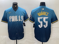 Men's Philadelphia Phillies Ranger Suarez #55 Blue 2024 City Connect Limited Player Jersey1
