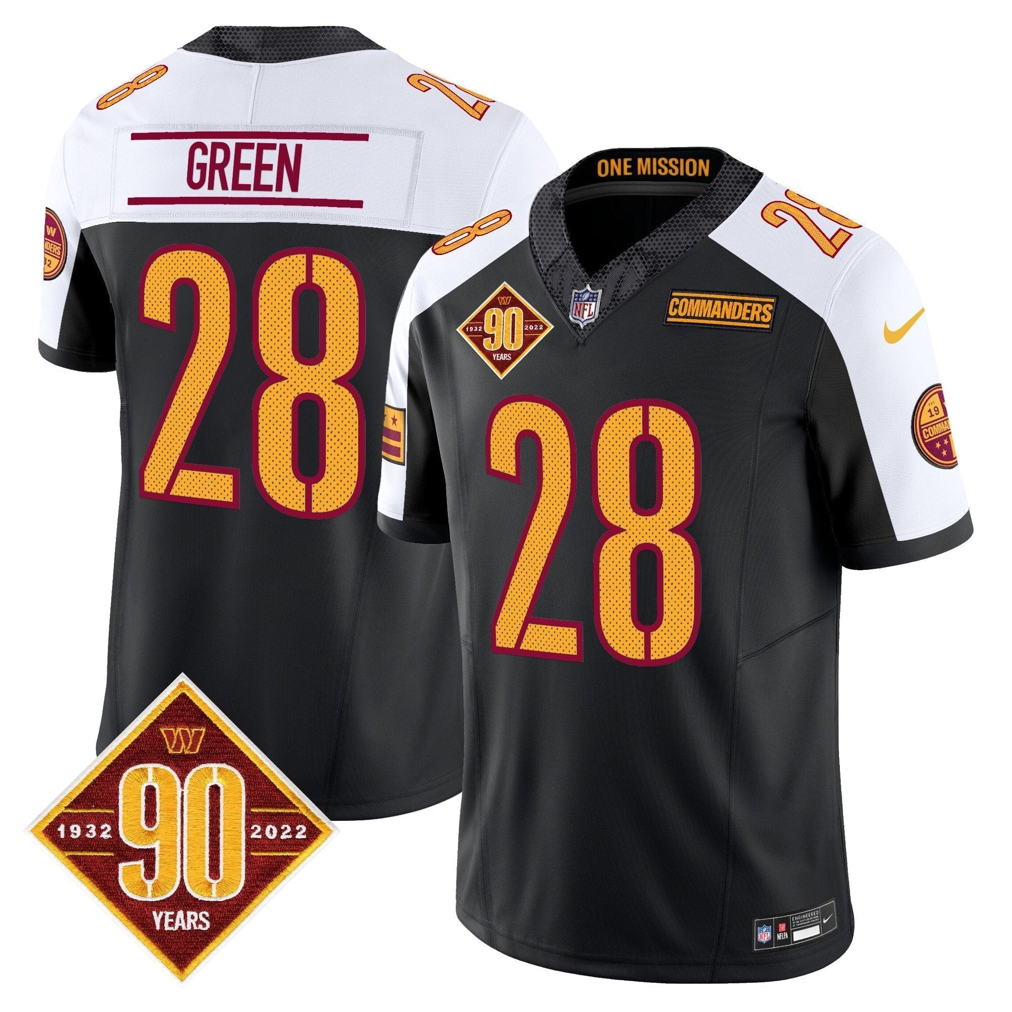 Men���s Washington Commanders 90th Anniversary Vapor Limited Jersey V4 ��� All Stitched