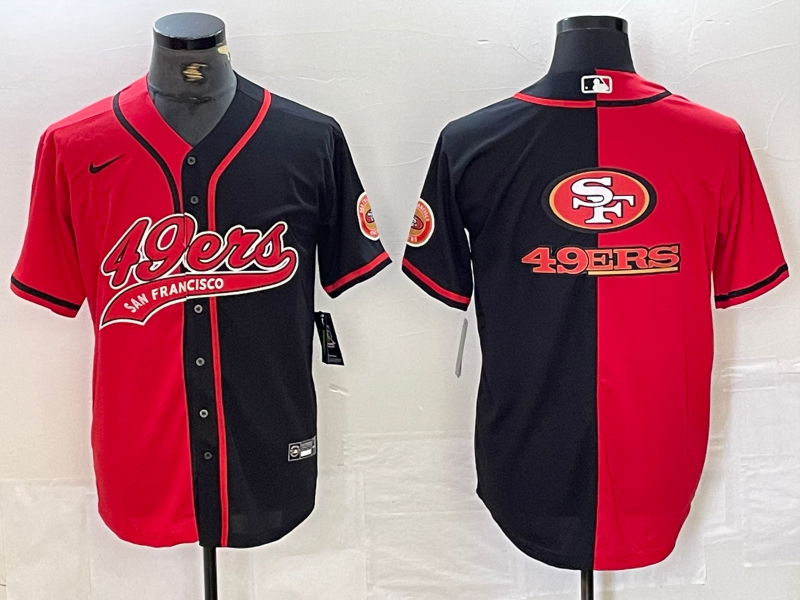 Men's San Francisco 49ers Red/Black Player Jersey1 Joint Edition