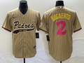 Men's San Diego Padres Xander Bogaerts #2 Tan Replica Player Jersey Joint Edition
