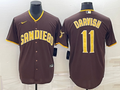 Men's San Diego Padres Yu Darvish #11 Brown Replica Player Jersey1