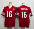 Men's San Francisco 49ers Joe Montana Red 75th Anniversary Game Player Jersey1