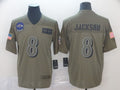 Men's Baltimore Ravens #8 Lamar Jackson Grey Jersey1