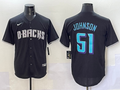 Men's Arizona Diamondbacks Randy Johnson #51 Black Player Jersey