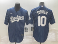 Men's Los Angeles Dodgers Justin Turner #10 Blue Stitched Baseball Jersey1