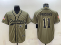 Men's Dallas Cowboys Micah Parsons #11 Olive 2022 Salute To Service Limited Jersey1 Joint Edition