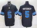 Men's Detroit Lions David Montgomery #5 Black 2nd Alternate Game Jersey1