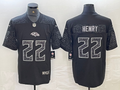 Men's Baltimore Ravens Derrick Henry #22 Black RFLCTV Limited Jersey1