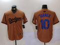 Men's Los Angeles Dodgers Justin Turner #10 Brown Replica Player Jersey