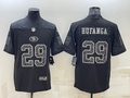 Men's San Francisco 49ers Talanoa Hufanga #29 Black Retired Player RFLCTV Limited Jersey1