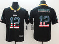 Men's Green Bay Packers Aaron Rodgers #12 Black Alternate Game Jersey1