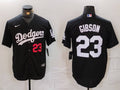 Men's Los Angeles Dodgers Kirk Gibson #23 Black Limited Player Jersey1