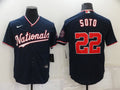 Men's Washington Nationals Juan Soto #22 Navy Replica Baseball Jersey