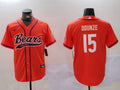 Men's Chicago Bears Rome Odunze #15 Orange Game Jersey1