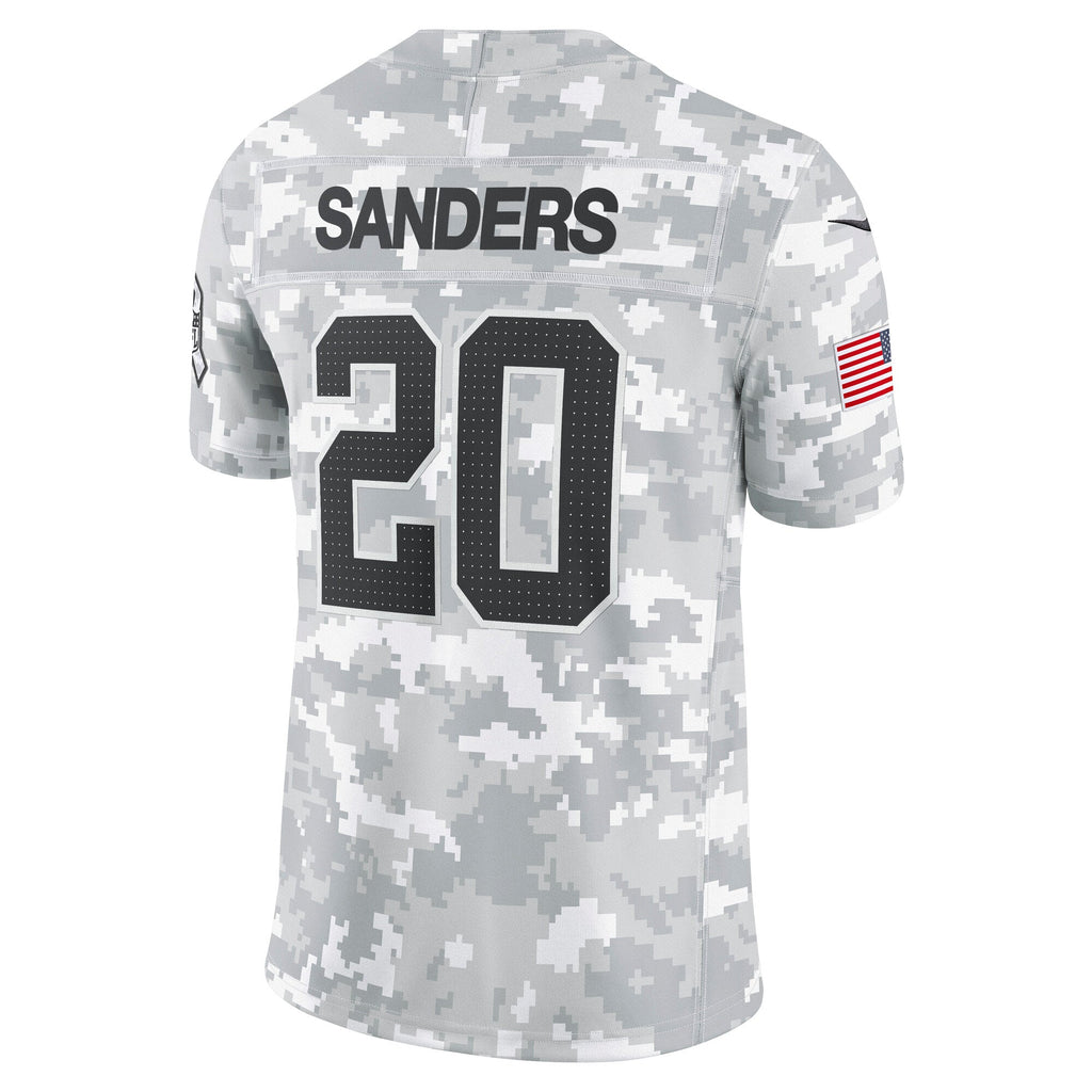 Barry Sanders Detroit Lions Nike 2024 Salute to Service Retired   Limited Jersey - Arctic Camo