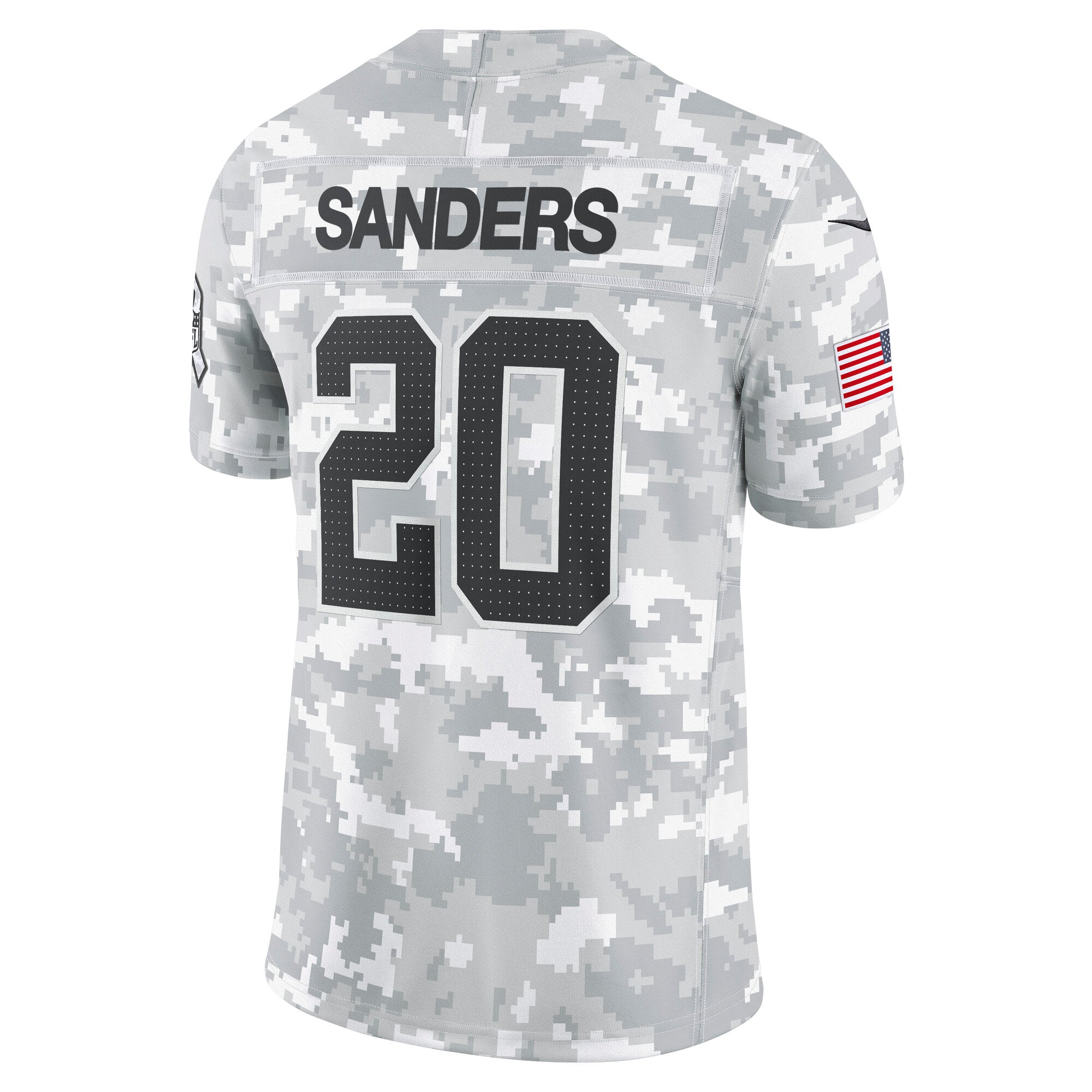 Barry Sanders Detroit Lions Nike 2024 Salute to Service Retired   Limited Jersey - Arctic Camo