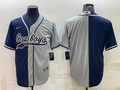 Men's Dallas Cowboys Navy/Gray Blank Jersey1