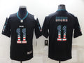 Men's Philadelphia Eagles A.J. Brown #11 Black Authentic Game Jersey1