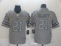 Men's Dallas Cowboys Ezekiel Elliott #21 Gray Game Jersey1