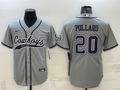 Men's Dallas Cowboys Tony Pollard #20 Gray Game Jersey1 Joint Edition