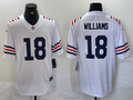 Men's Chicago Bears Caleb Williams #18 White 2024 NFL Draft 2nd Alternate Game Player Jersey1