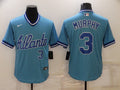Men's Atlanta Braves Dale Murphy #3 Blue Stitched Baseball Jersey1