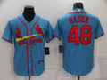 Men's St. Louis Cardinals Harrison Bader #48 Blue Replica Baseball Jersey