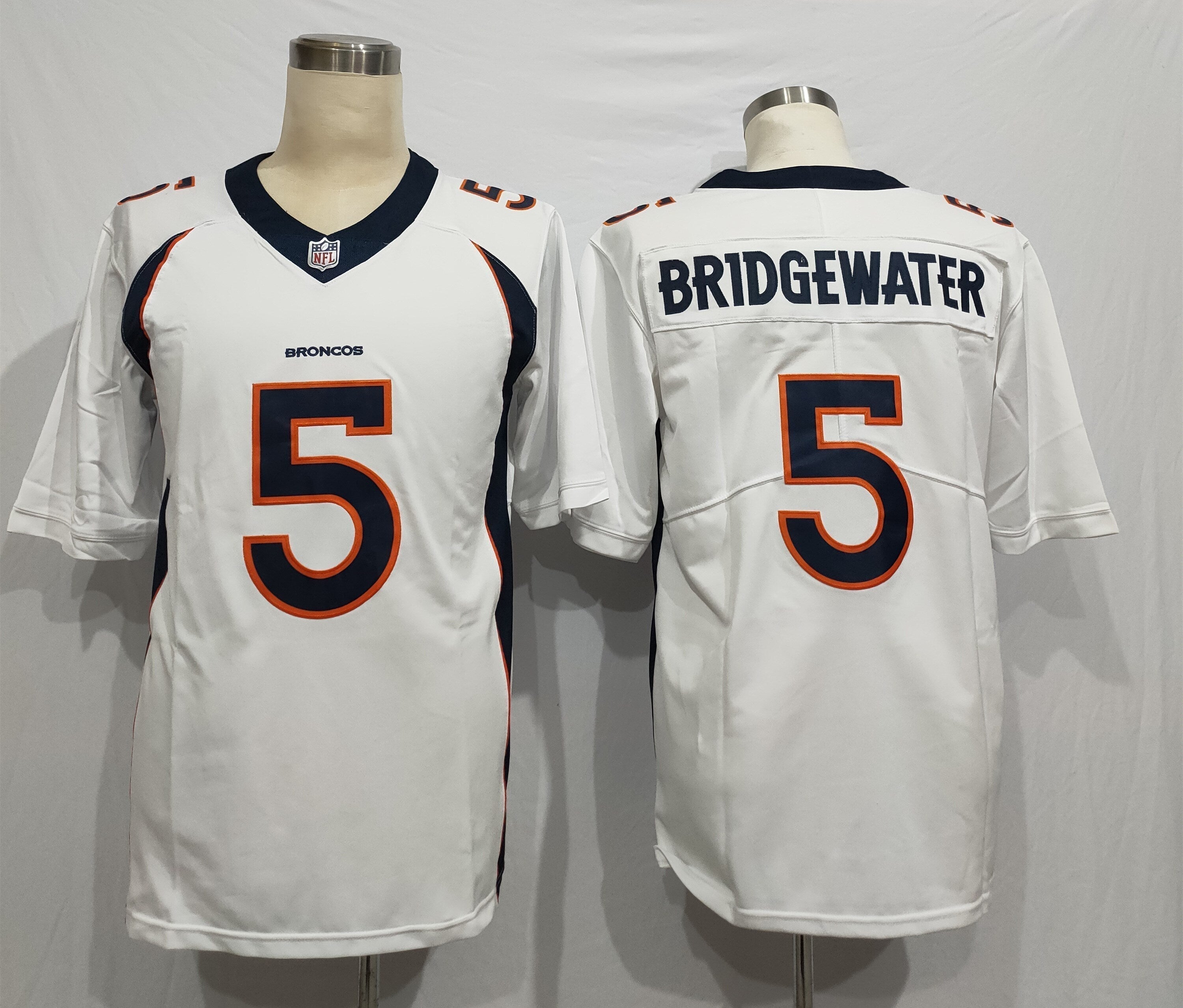 Men's Denver Broncos Teddy Bridgewater #5 White Game Jersey1
