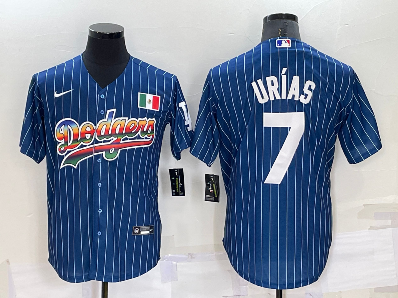 Men's Los Angeles Dodgers Julio Urias #7 Blue Fashion Stitched Jersey1
