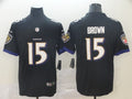 Men's Baltimore Ravens Marquise Brown #15 Black Game Jersey1