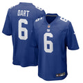 New York Giants Jaxson Dart Nike Royal 2025 NFL Draft First Round Pick Game Jersey