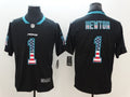 Men's Carolina Panthers Cam Newton #1 Black Authentic Game Jersey1