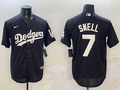 Men's Los Angeles Dodgers Blake Snell #7 Black Replica Player Jersey