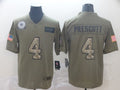 Men's Dallas Cowboys Dak Prescott #4 Brown Team Game Jersey1