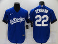 Men's Los Angeles Dodgers Clayton Kershaw #22 Blue Stitched Jersey1
