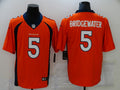Men's Denver Broncos Teddy Bridgewater #5 Orange Game Jersey1