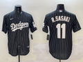 Men's Los Angeles Dodgers Roki Sasaki #11 Black Alternate Limited Player Jersey