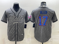 Men's Buffalo Bills Josh Allen #17 Gray Player Jersey1 Joint Edition