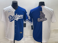 Men's Los Angeles Dodgers White/Blue Replica Player Jersey1