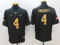 Men's Dallas Cowboys Dak Prescott #4 Black Authentic Game Jersey1