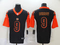 Men's Cincinnati Bengals #9 Joe Burrow Black Game Player Jersey1