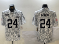 Men's Cleveland Browns Nick Chubb #24 Arctic Camo 2024 Salute to Service Limited Jersey1