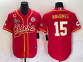 Men's Kansas City Chiefs Patrick Mahomes #15 Red Game Player Jersey1 Joint Edition