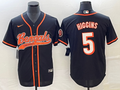 Men's Cincinnati Bengals Tee Higgins #5 Black Fashion Game Jersey1