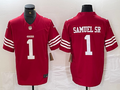 Men's San Francisco 49ers Deebo Samuel Sr #1 Scarlet Vapor F.U.S.E. Limited Jersey1