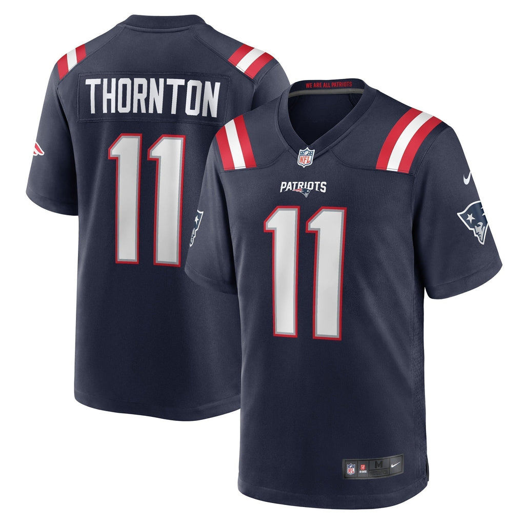 Tyquan Thornton New England Patriots Nike Game   Jersey - Navy