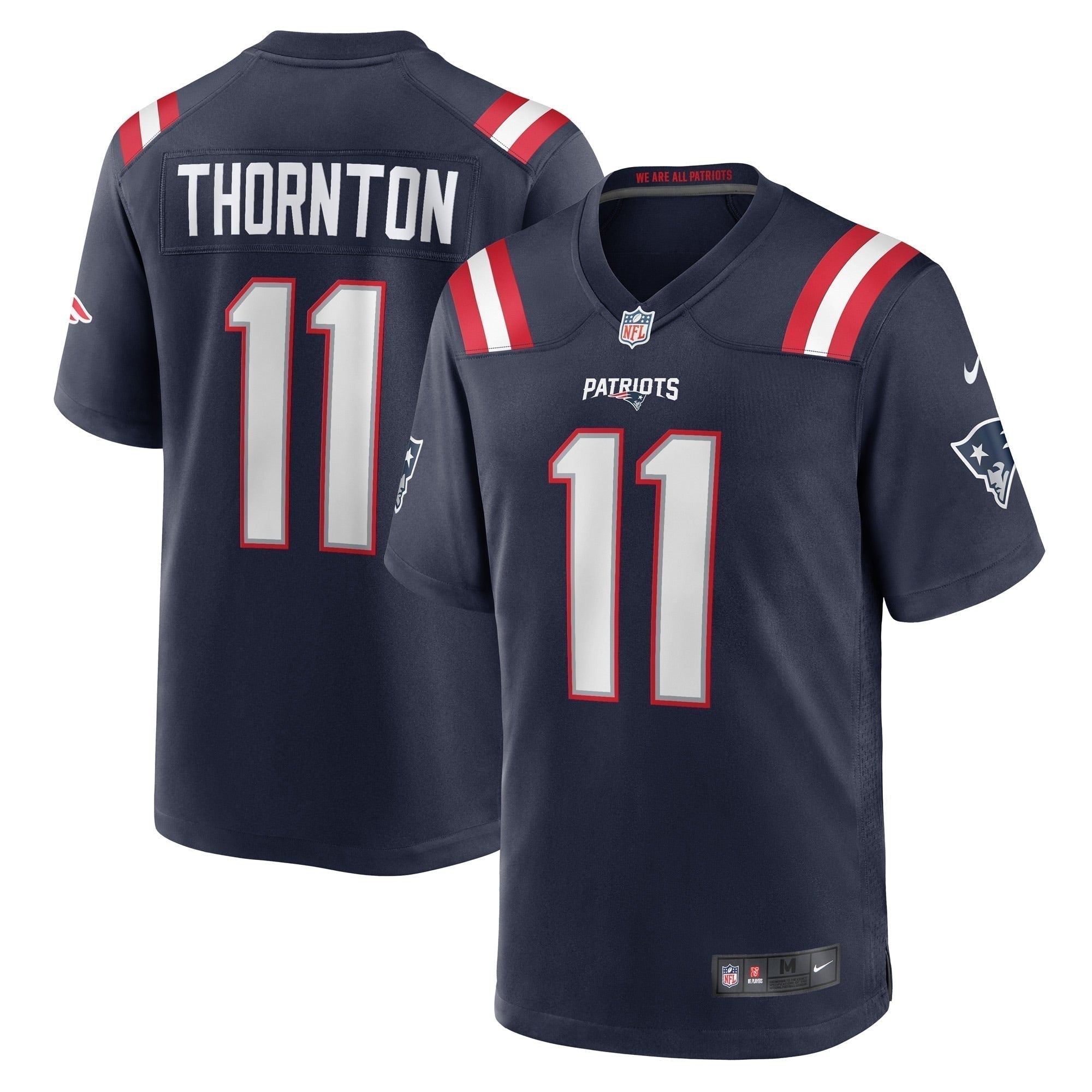 Tyquan Thornton New England Patriots Nike Game   Jersey - Navy